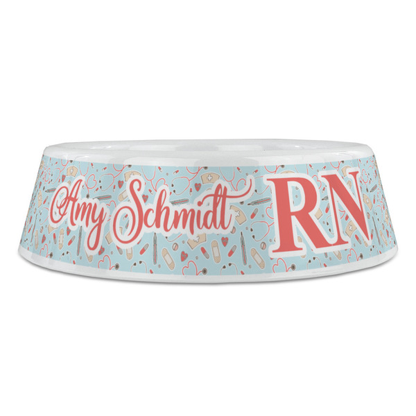 Nurse Plastic Pet Bowls - Large - FRONT