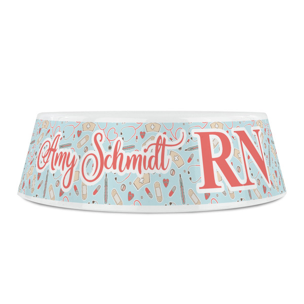 Nurse Plastic Pet Bowls - Small - FRONT