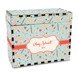 Nurse Wood Recipe Box - Full Color Print (Personalized)