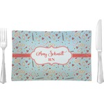 Nurse Rectangular Glass Lunch / Dinner Plate - Single or Set (Personalized)