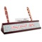 Nurse Red Mahogany Nameplates with Business Card Holder - Angle