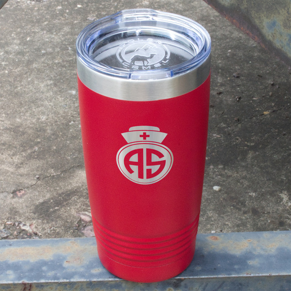 Nurse Red Polar Camel Tumbler - 20oz - Angled