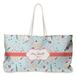 Nurse Large Tote Bag with Rope Handles (Personalized)