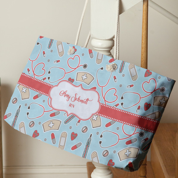 Nurse Large Rope Tote - Life Style