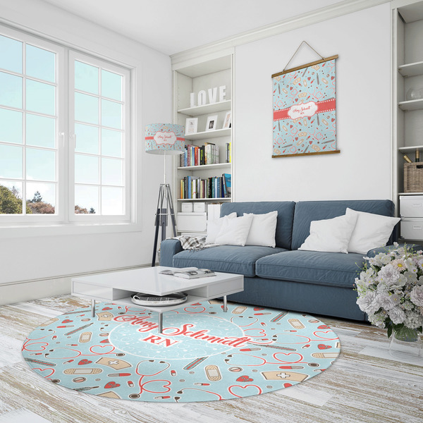 Nurse Round Area Rug - IN CONTEXT