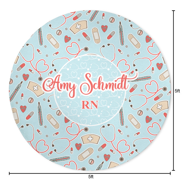 Nurse Round Area Rug - Size