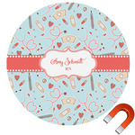 Nurse Round Car Magnet - 6" (Personalized)