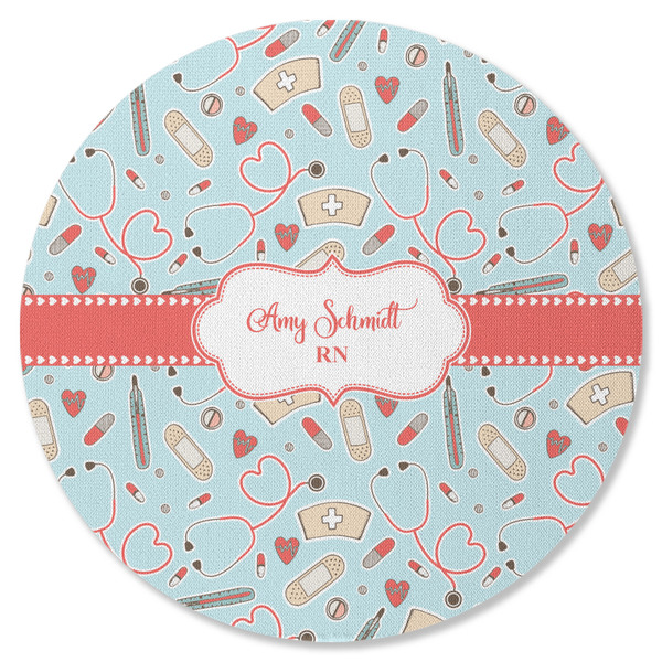 Nurse Round Coaster Rubber Back - Single