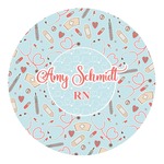 Nurse Round Decal - Small (Personalized)