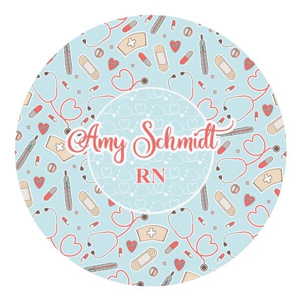 Custom Nurse Round Decal - Small (Personalized)