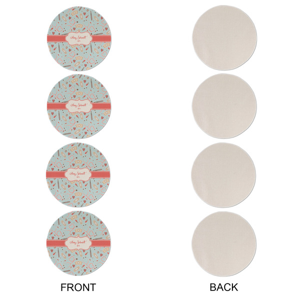 Nurse Round Linen Placemats - APPROVAL Set of 4 (single sided)