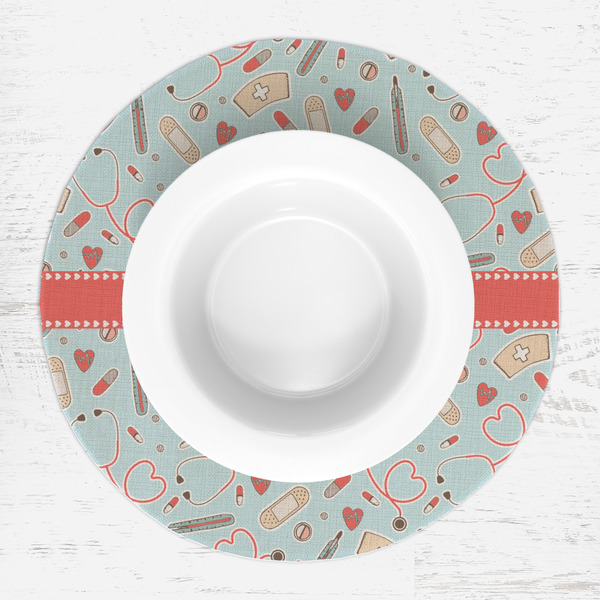 Nurse Round Linen Placemats - LIFESTYLE (single)