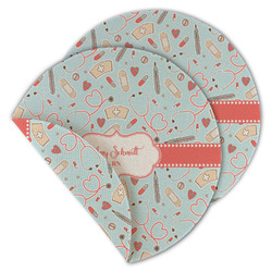 Nurse Round Linen Placemat - Double Sided (Personalized)