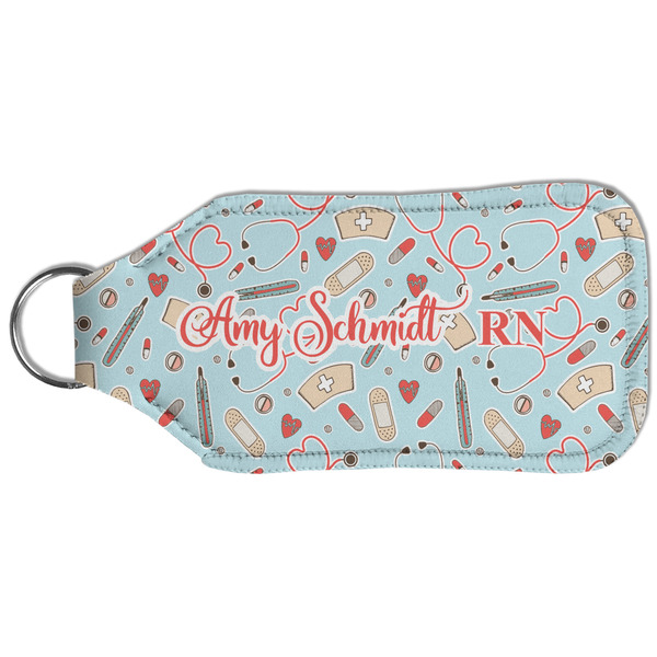Nurse Sanitizer Holder Keychain - Large (Back)