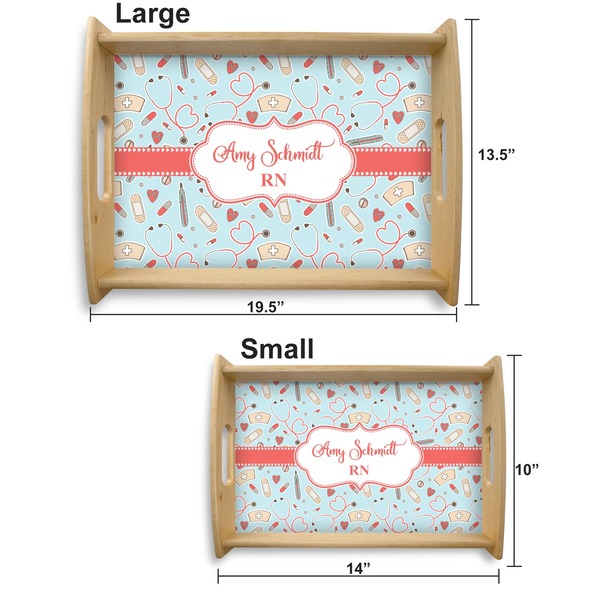 Nurse Serving Tray Wood Sizes