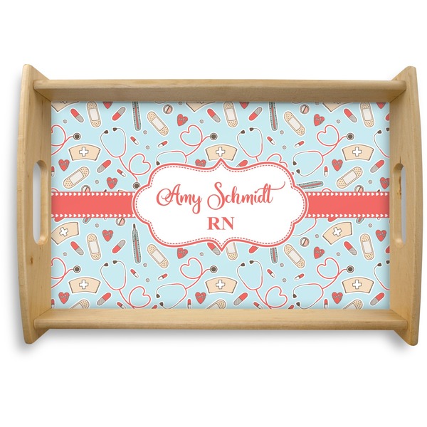 Custom Nurse Natural Wooden Tray - Small (Personalized)