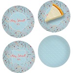 Nurse Set of 4 Glass Appetizer / Dessert Plate 8" (Personalized)