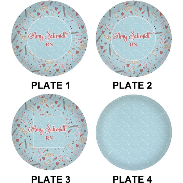 Nurse Set of Lunch / Dinner Plates (Approval)