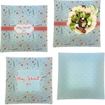 Nurse Set of 4 Glass Square Lunch / Dinner Plate 9.5" (Personalized)