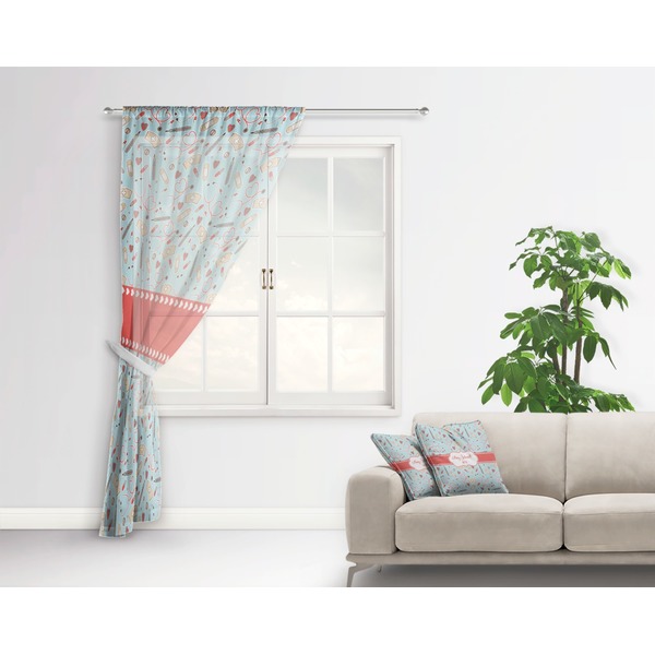 Nurse Sheer Curtain With Window and Rod - in Room Matching Pillow
