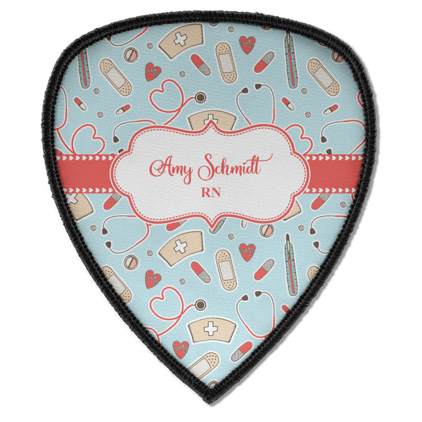 Custom Nurse Iron on Shield Patch A w/ Name or Text