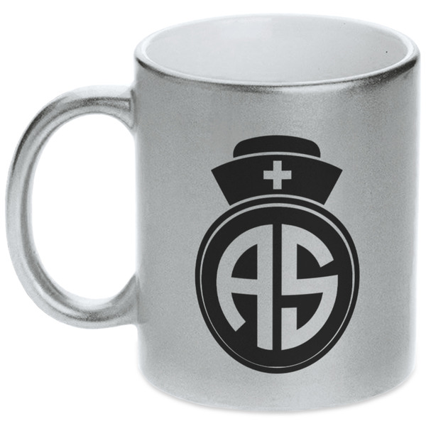Custom Nurse Metallic Silver Mug (Personalized)
