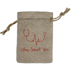 Nurse Small Burlap Gift Bag - Front (Personalized)