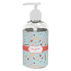 Nurse Plastic Soap / Lotion Dispenser (8 oz - Small - White) (Personalized)