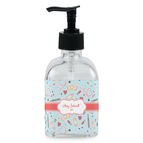 Custom Nurse Glass Soap & Lotion Bottle - Single Bottle (Personalized)