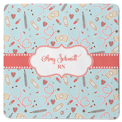 Nurse Square Rubber Backed Coaster (Personalized)