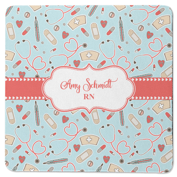 Nurse Square Coaster Rubber Back - Single