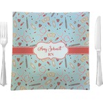 Nurse 9.5" Glass Square Lunch / Dinner Plate- Single or Set of 4 (Personalized)