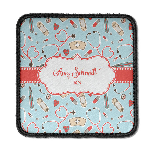 Custom Nurse Iron On Square Patch w/ Name or Text