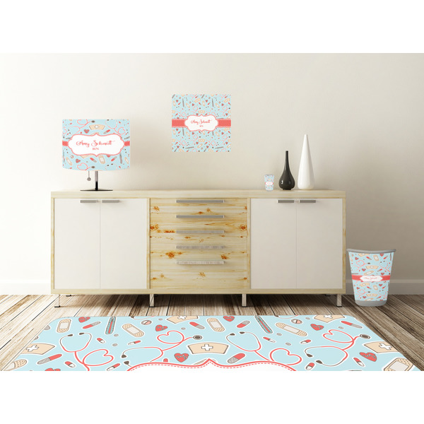 Nurse Square Wall Decal Wooden Desk