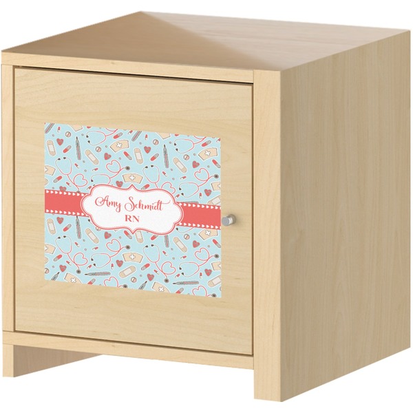 Nurse Square Wall Decal on Wooden Cabinet