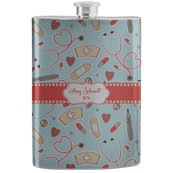Custom Nurse Stainless Steel Flask (Personalized)