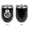 Nurse Stainless Wine Tumblers - Black - Single Sided - Approval