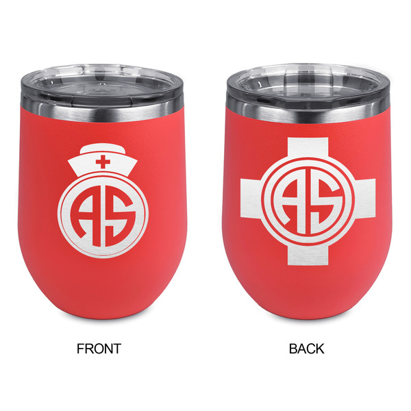Nurse Stainless Wine Tumblers - Coral - Double Sided - Approval