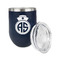 Nurse Stainless Wine Tumblers - Navy - Double Sided - Alt View