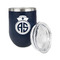 Nurse Stainless Wine Tumblers - Navy - Single Sided - Alt View