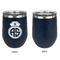 Nurse Stainless Wine Tumblers - Navy - Single Sided - Approval