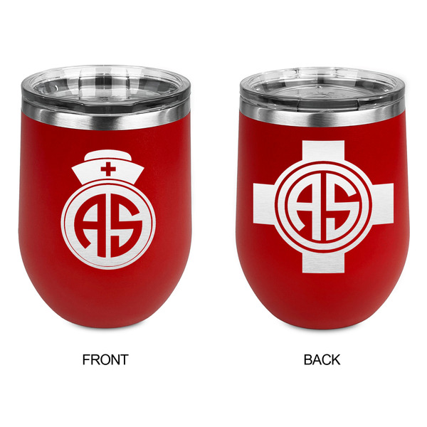 Nurse Stainless Wine Tumblers - Red - Double Sided - Approval