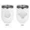 Nurse Stainless Wine Tumblers - White - Double Sided - Approval