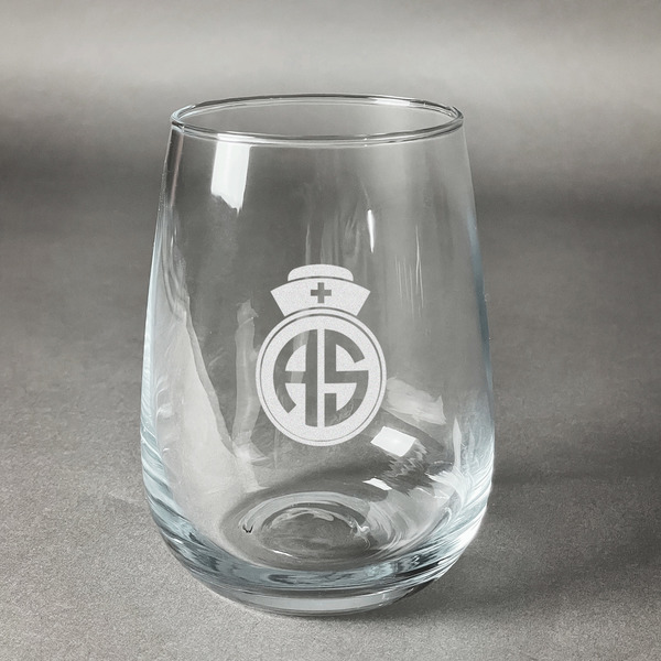 Custom Nurse Stemless Wine Glass - Engraved (Personalized)