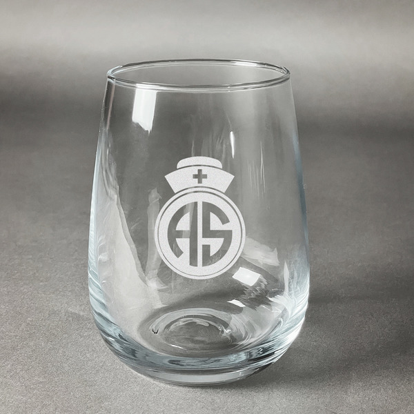 Custom Nurse Stemless Wine Glass - Engraved (Personalized)