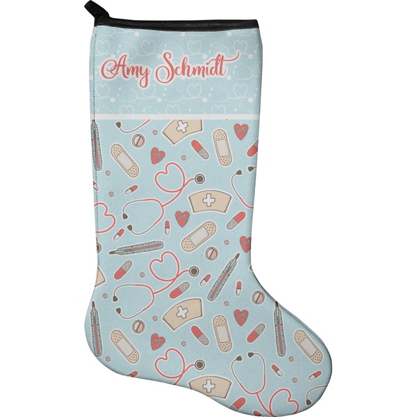 Custom Nurse Holiday Stocking - Single-Sided - Neoprene (Personalized)
