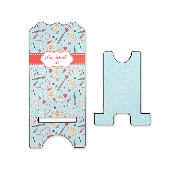 Nurse Stylized Phone Stand - Front & Back - Small