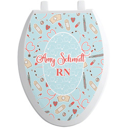 Nurse Toilet Seat Decal - Elongated (Personalized)