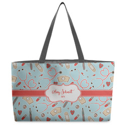 Nurse Beach Totes Bag - w/ Black Handles (Personalized)