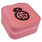 Nurse Travel Jewelry Boxes - Leather - Pink - Angled View